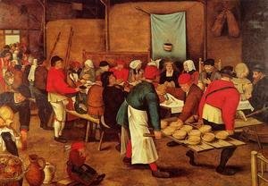 Pieter the Elder Bruegel - The Wedding Feast in a Barn