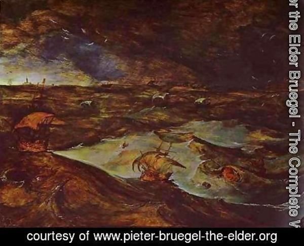 Pieter the Elder Bruegel - Storm at Sea