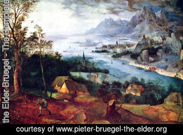 Pieter the Elder Bruegel - River Landscape with a Sower