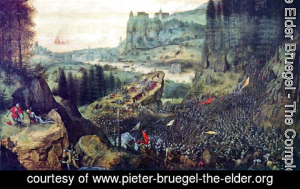Pieter the Elder Bruegel - Sauls Suicide