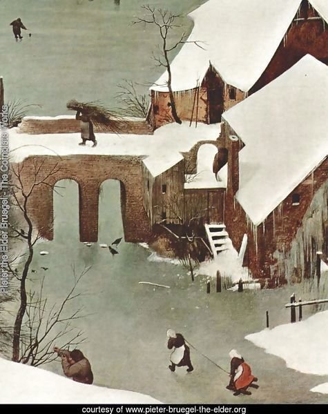 Hunters in the snow (detail 1)
