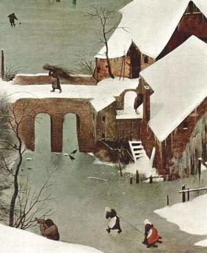 Hunters in the snow (detail 1)