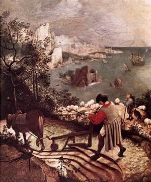 Pieter the Elder Bruegel - Landscape with the Fall of Icarus (detail)