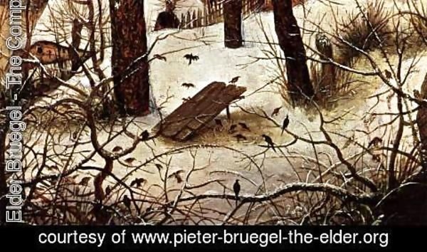 Pieter the Elder Bruegel - Winter Landscape with Skaters and a Bird Trap (detail) 2