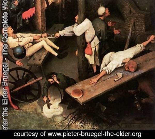Pieter the Elder Bruegel - Netherlandish Proverbs (detail) 2