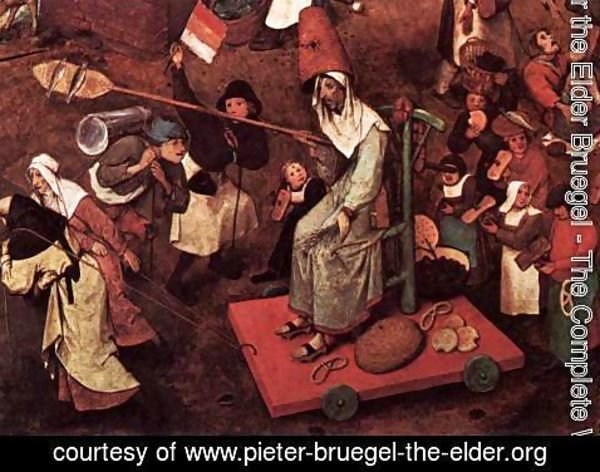 Pieter the Elder Bruegel - The Fight between Carnival and Lent (detail) 2