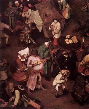 Pieter the Elder Bruegel - The Fight between Carnival and Lent (detail) 3