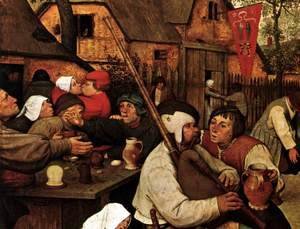Pieter the Elder Bruegel - The Peasant Dance (detail)