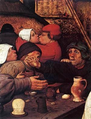 Pieter the Elder Bruegel - The Peasant Dance (detail) 2