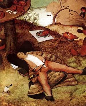 Pieter the Elder Bruegel - The Land of Cockaigne (detail)