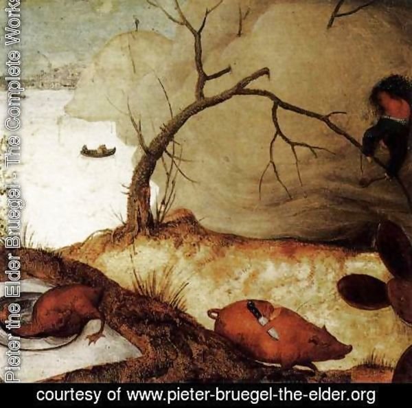Pieter the Elder Bruegel - The Land of Cockaigne (detail) 2