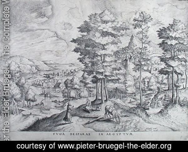 Pieter the Elder Bruegel - Running away the Mother of God into Egypt