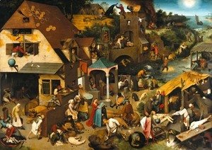 Pieter the Elder Bruegel - Netherlandish Proverbs 1559