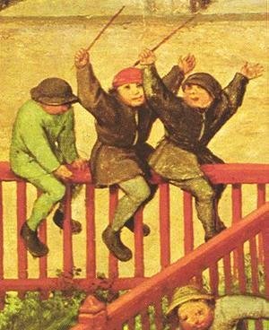 Pieter the Elder Bruegel - Children's Games (detail 3) 1559-60
