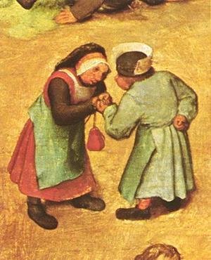Pieter the Elder Bruegel - Children's Games (detail 5) 1559-60