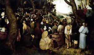 Pieter the Elder Bruegel - The Sermon of St John the Baptist 1566