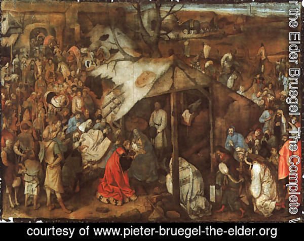 Pieter the Elder Bruegel - The Adoration of the Kings 1556-62