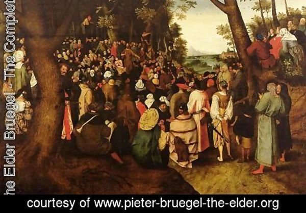 Pieter the Elder Bruegel - A Landscape With Saint John The Baptist Preaching