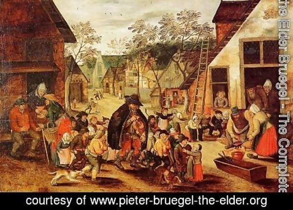 Pieter the Elder Bruegel - The Organ Grinder