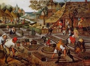 Pieter the Elder Bruegel - Preparation of the Flower Beds