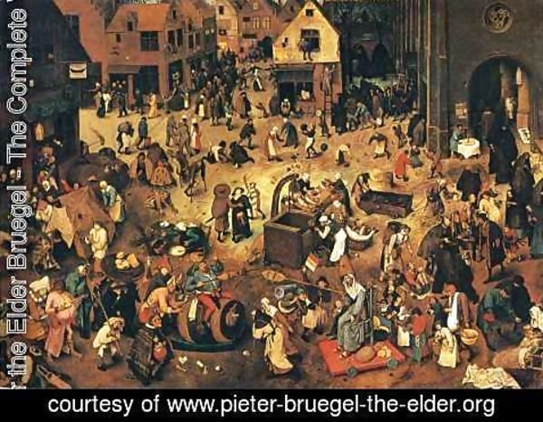 Pieter the Elder Bruegel - The Battle between Lent and Carnival