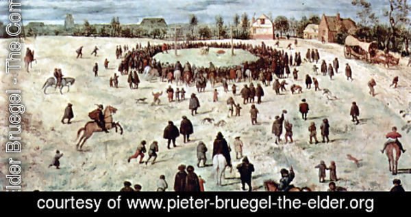 Pieter the Elder Bruegel - Cavalary rising the  mountain