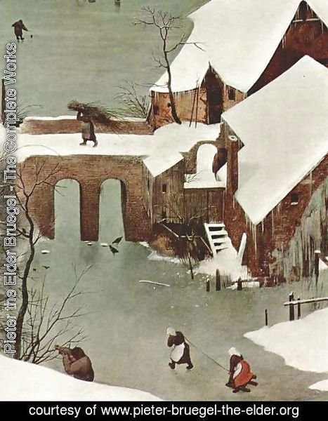 Pieter the Elder Bruegel - Hunters in the snow (detail 1)