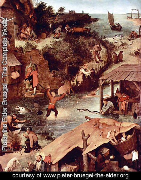 Pieter the Elder Bruegel - Netherlandish Proverbs (detail 2)