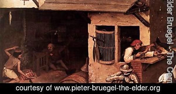 Pieter the Elder Bruegel - Netherlandish Proverbs (detail) 3