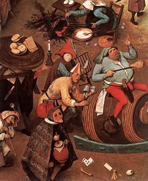 Pieter the Elder Bruegel - The Fight between Carnival and Lent (detail)