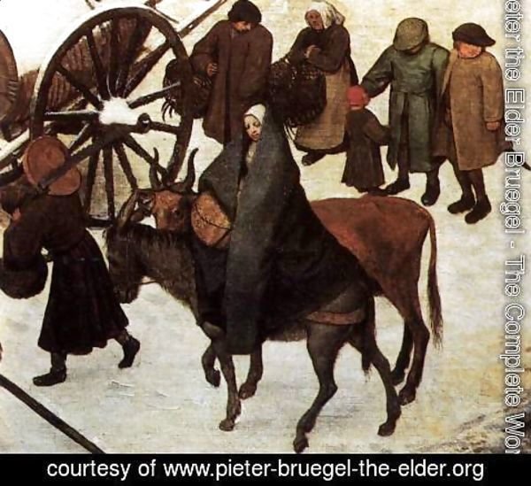 Pieter the Elder Bruegel - The Census at Bethlehem (detail) 2