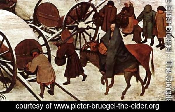 Pieter the Elder Bruegel - The Census at Bethlehem (detail) 3