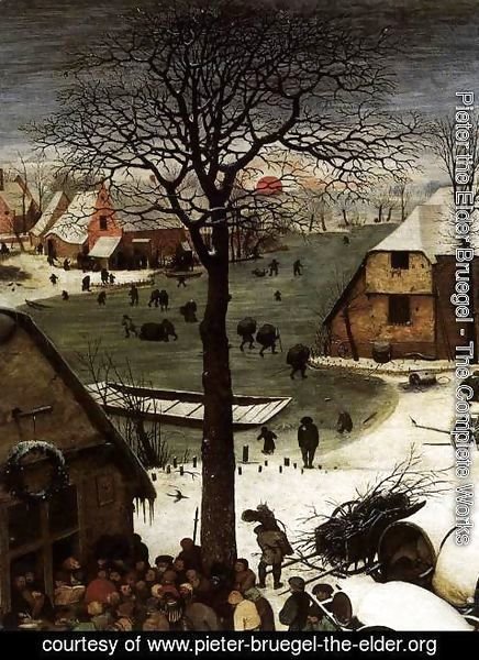 Pieter the Elder Bruegel - The Census at Bethlehem (detail) 8