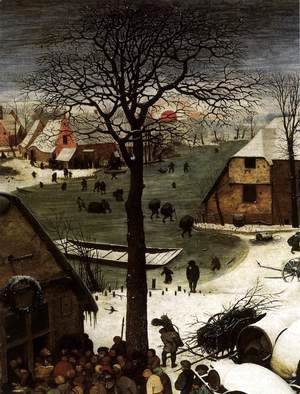 Pieter the Elder Bruegel - The Census at Bethlehem (detail) 8