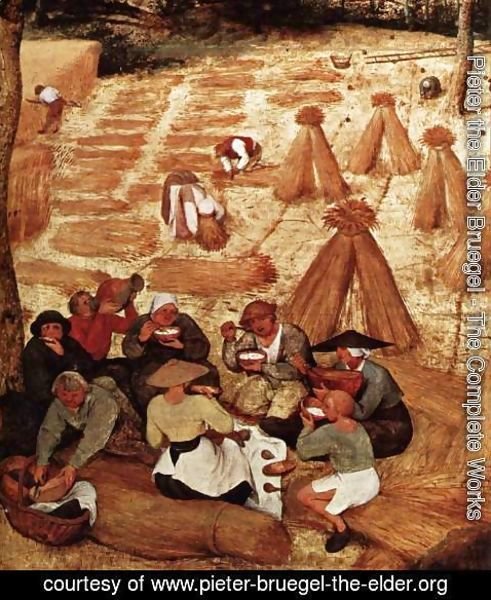 Pieter the Elder Bruegel - The Corn Harvest (detail) 4