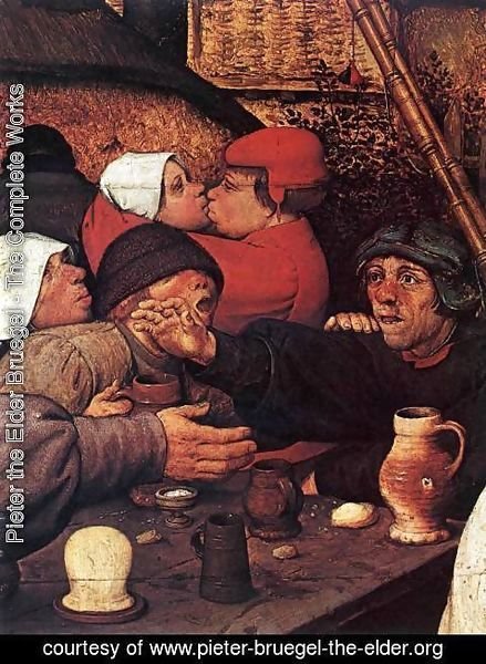 Pieter the Elder Bruegel - The Peasant Dance (detail) 2