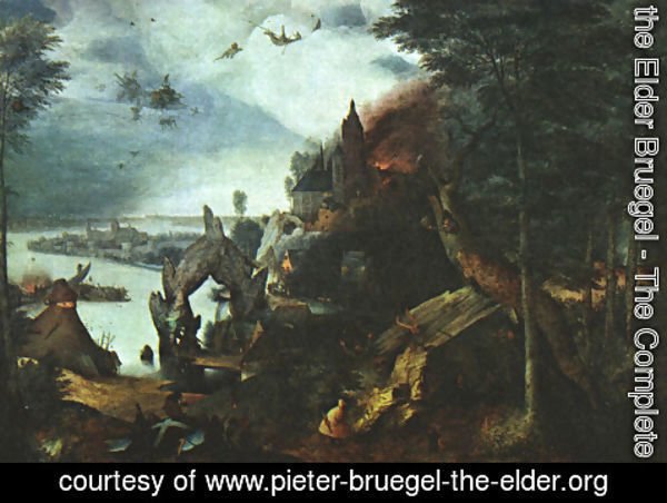 Pieter the Elder Bruegel - Landscape with the Temptation of Saint Anthony 1555-58
