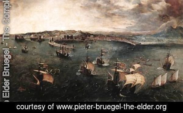 Pieter the Elder Bruegel - Naval Battle in the Gulf of Naples 1558-62
